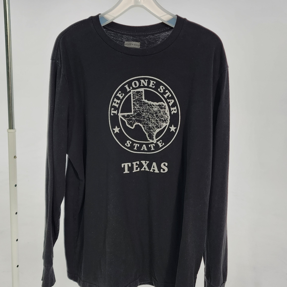 Black Lone Star State Long Sleeve Tee